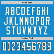 Load image into Gallery viewer, Custom Blue Cream-Navy Hockey Jersey