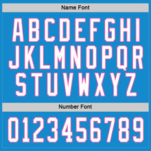Load image into Gallery viewer, Custom Blue White-Pink Hockey Jersey