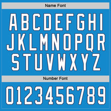 Load image into Gallery viewer, Custom Blue White-Navy Hockey Jersey