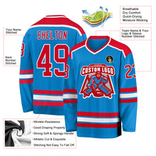 Load image into Gallery viewer, Custom Blue Red-White Hockey Jersey