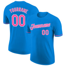 Load image into Gallery viewer, Custom Blue Pink-White Performance T-Shirt