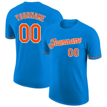 Load image into Gallery viewer, Custom Blue Orange-White Performance T-Shirt