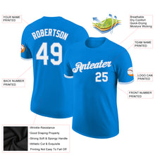Load image into Gallery viewer, Custom Blue White-Light Blue Performance T-Shirt