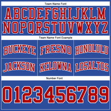 Load image into Gallery viewer, Custom Blue Red-White Authentic Throwback Basketball Shorts