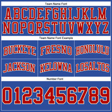 Load image into Gallery viewer, Custom Blue Red-Cream Authentic Throwback Basketball Shorts