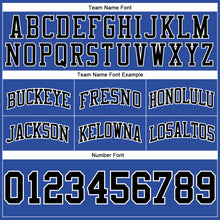 Load image into Gallery viewer, Custom Blue Black-White Authentic Throwback Basketball Shorts