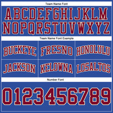 Load image into Gallery viewer, Custom Blue Maroon-Cream Authentic Throwback Basketball Shorts