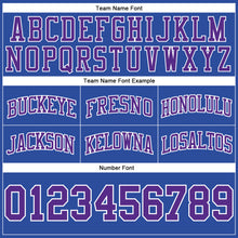 Load image into Gallery viewer, Custom Blue Purple-White Authentic Throwback Basketball Shorts