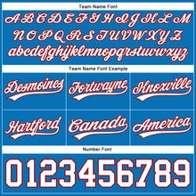 Load image into Gallery viewer, Custom Blue White-Red Authentic Throwback Basketball Shorts