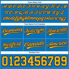 Load image into Gallery viewer, Custom Blue Gold-Black Authentic Throwback Basketball Shorts