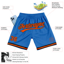 Load image into Gallery viewer, Custom Blue Orange-Black Authentic Throwback Basketball Shorts