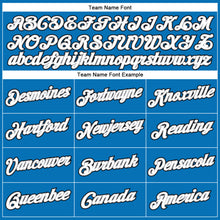 Load image into Gallery viewer, Custom Blue White Gray-Black Performance T-Shirt