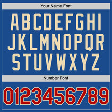 Load image into Gallery viewer, Custom Blue Red-Cream Authentic Throwback Baseball Jersey