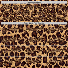 Load image into Gallery viewer, Custom Brown Brown-Old Gold 3D Pattern Design Leopard Authentic Basketball Jersey