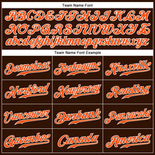 Load image into Gallery viewer, Custom Brown Orange-White Authentic Sleeveless Baseball Jersey