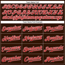 Load image into Gallery viewer, Custom Brown Red-White Authentic Sleeveless Baseball Jersey