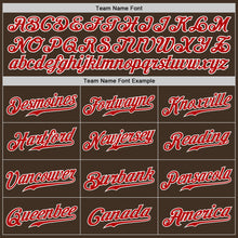 Load image into Gallery viewer, Custom Brown Red-White Authentic Baseball Jersey