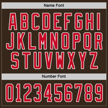 Load image into Gallery viewer, Custom Brown Red-White Hockey Jersey