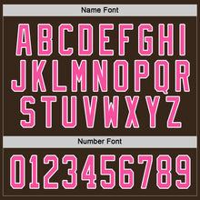 Load image into Gallery viewer, Custom Brown Pink-White Hockey Jersey