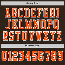 Load image into Gallery viewer, Custom Brown Orange-White Mesh Authentic Football Jersey