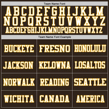 Load image into Gallery viewer, Custom Brown Gold-White Mesh Authentic Football Jersey