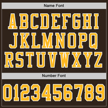 Load image into Gallery viewer, Custom Brown Gold-White Mesh Authentic Football Jersey