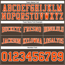 Load image into Gallery viewer, Custom Stitched Brown Orange-White Football Pullover Sweatshirt Hoodie