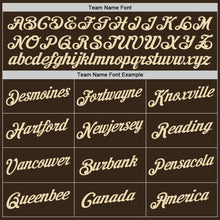 Load image into Gallery viewer, Custom Brown Cream-Gold Performance T-Shirt