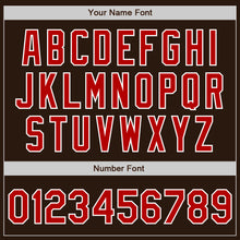 Load image into Gallery viewer, Custom Brown Red-White Authentic Baseball Jersey