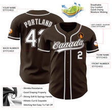 Load image into Gallery viewer, Custom Brown White-Gray Authentic Baseball Jersey
