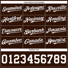 Load image into Gallery viewer, Custom Brown White Authentic Baseball Jersey