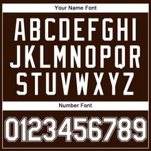 Load image into Gallery viewer, Custom Brown White Pinstripe Gray Authentic Baseball Jersey