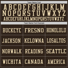 Load image into Gallery viewer, Custom Brown Vintage USA Flag-City Cream Mesh Authentic Football Jersey