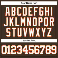 Load image into Gallery viewer, Custom Brown White-Orange Authentic Baseball Jersey