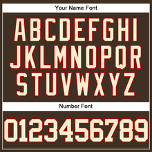 Load image into Gallery viewer, Custom Brown Cream-Red Authentic Baseball Jersey