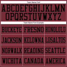 Load image into Gallery viewer, Custom Burgundy Burgundy-Black Mesh Authentic Football Jersey