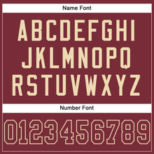Load image into Gallery viewer, Custom Burgundy Burgundy-Cream Mesh Authentic Football Jersey