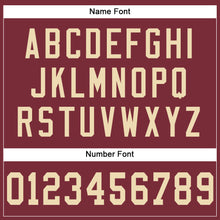Load image into Gallery viewer, Custom Burgundy Cream Mesh Authentic Football Jersey
