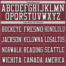 Load image into Gallery viewer, Custom Burgundy White-Black Mesh Authentic Football Jersey