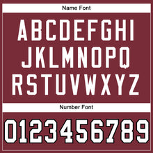Load image into Gallery viewer, Custom Burgundy White-Black Mesh Authentic Football Jersey