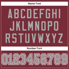 Load image into Gallery viewer, Custom Burgundy Gray-White Mesh Authentic Football Jersey