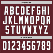 Load image into Gallery viewer, Custom Burgundy White-Gray Hockey Jersey