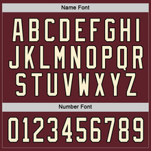 Load image into Gallery viewer, Custom Burgundy Cream-Black Hockey Jersey