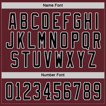 Load image into Gallery viewer, Custom Burgundy Black-White Hockey Jersey