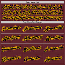 Load image into Gallery viewer, Custom Burgundy Black-Gold Performance T-Shirt