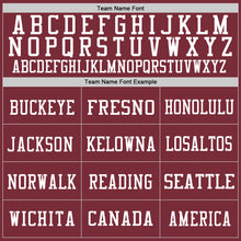 Load image into Gallery viewer, Custom Burgundy White Mesh Authentic Football Jersey