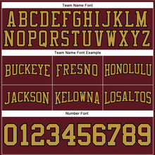 Load image into Gallery viewer, Custom Stitched Burgundy Old Gold-Black Football Pullover Sweatshirt Hoodie