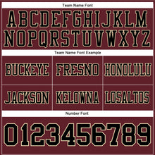 Load image into Gallery viewer, Custom Burgundy Black-City Cream Authentic Football Jersey