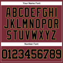 Load image into Gallery viewer, Custom Burgundy Black-Old Gold Authentic Baseball Jersey