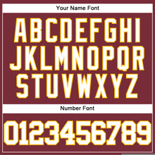 Load image into Gallery viewer, Custom Burgundy White-Gold Authentic Baseball Jersey
